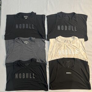 Lot of 6 NoBull Tank Tops Womens Size S 4 Black 1 Gray and 1 Tan Floral Print